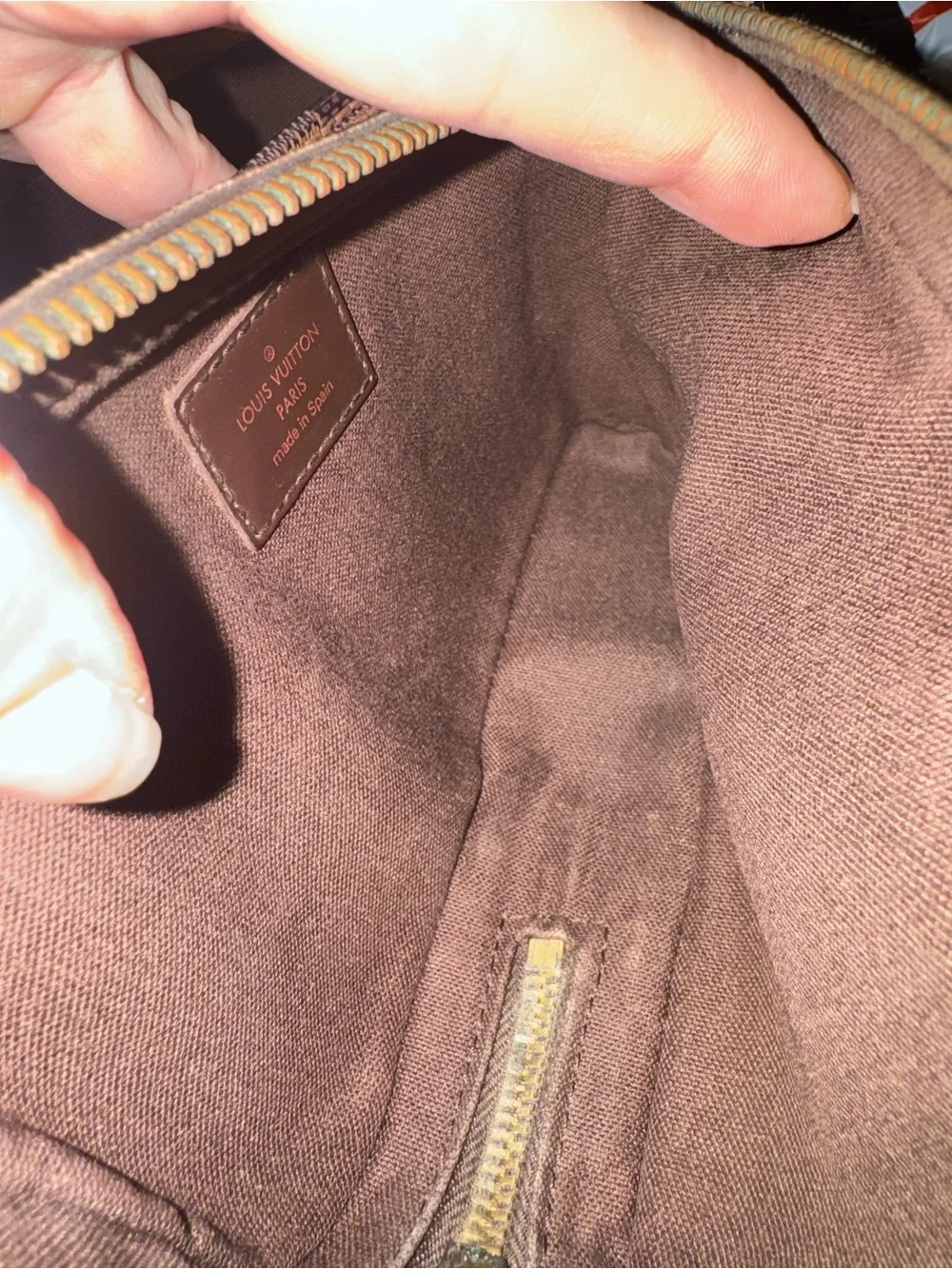 Authentic Louis Vuitton Geronimos Damier Ebene Belt Bag